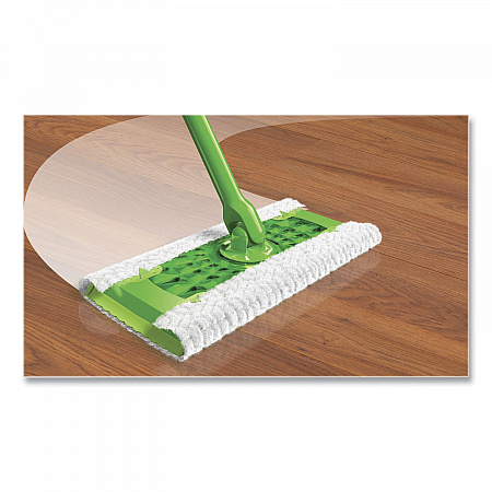 Sweeper Mop, 10 x 4.8 White Cloth Head, 46