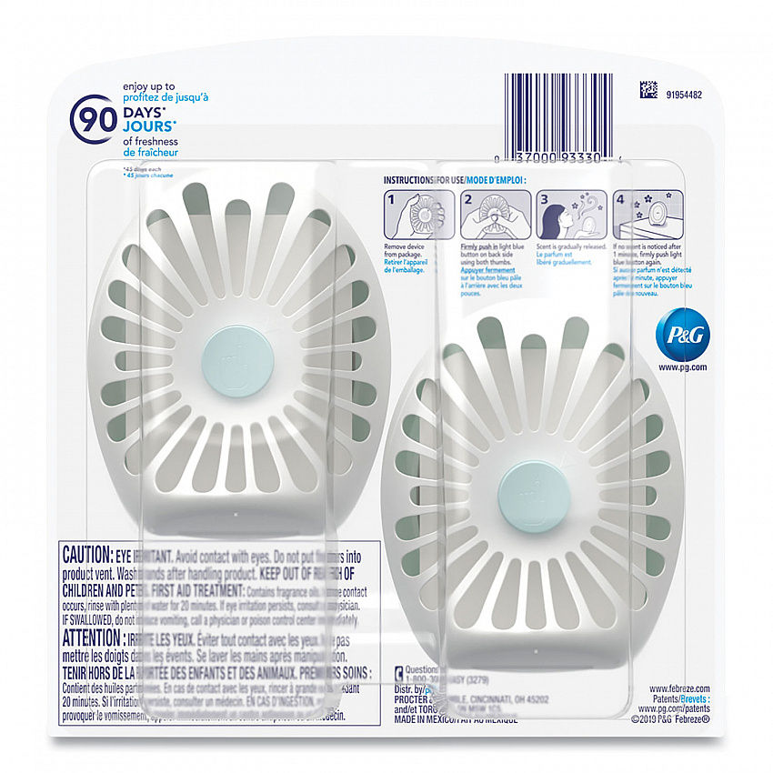 smallSPACES, Gain Original Scent, 7.5 mL Cartridge, 2/Pack (93330EA)
