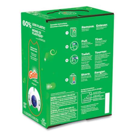 Gain Liquid Laundry Detergent, Original Scent, 105 oz Bag-in-Box (60402)