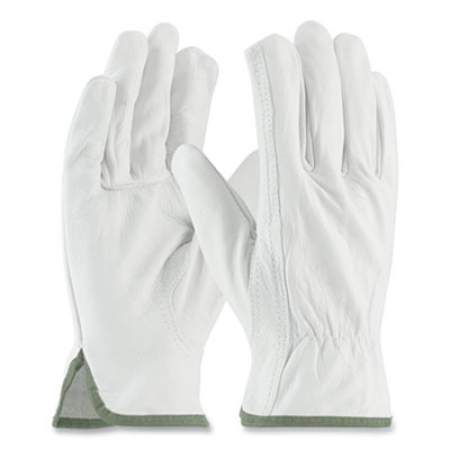 PIP Economy Grade Top-Grain Cowhide Leather Drivers Gloves, Medium, Tan (179725)