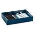 Poppin Stackable Mail and Accessory Trays, 1 Section, Small Format, 9.75 x 6.75 x 1.75, Slate Blue (24342720)
