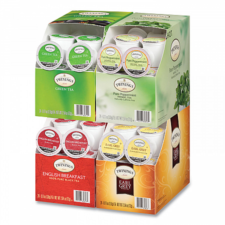 Tea K-Cups, Assorted, 0.11 oz K-Cups, 24/Box, 4 Boxes/Carton (54192)