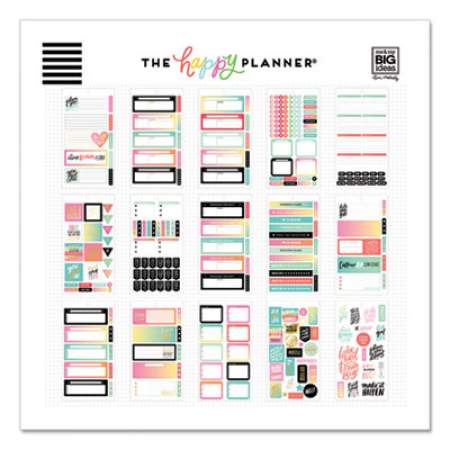 The Happy Planner Mini Productivity Value Pack Stickers for Mini Happy Planner, Productivity Theme, Assorted Colors, 875 Stickers (PPSV323048)