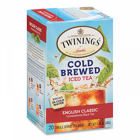 Cold Brew Iced Tea Bags, English Classic, 0.07 oz Tea Bag, 20/Box (51331)