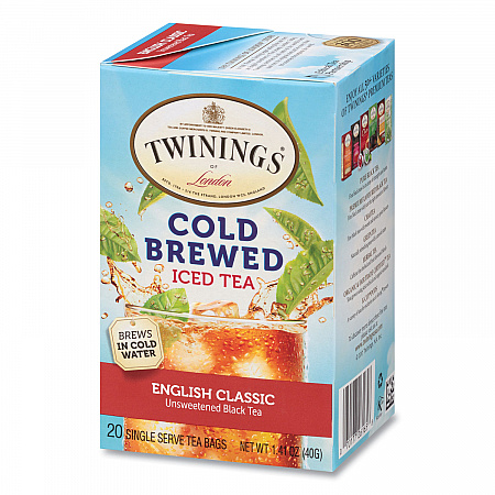 Cold Brew Iced Tea Bags, English Classic, 0.07 oz Tea Bag, 20/Box (51331)