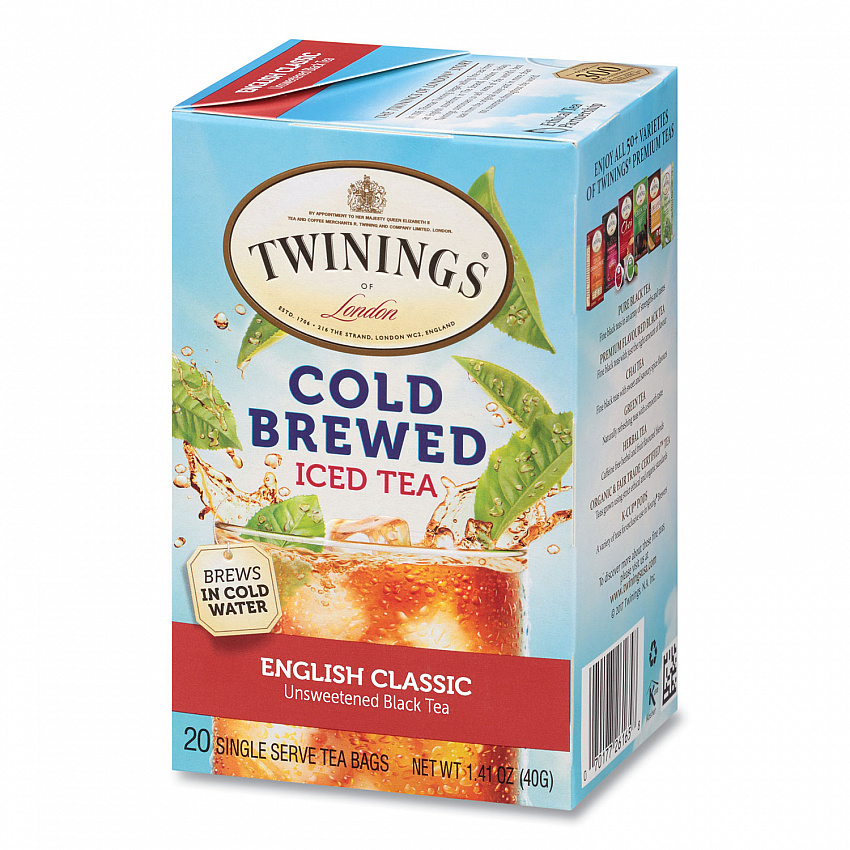 Cold Brew Iced Tea Bags, English Classic, 0.07 oz Tea Bag, 20/Box (51331)