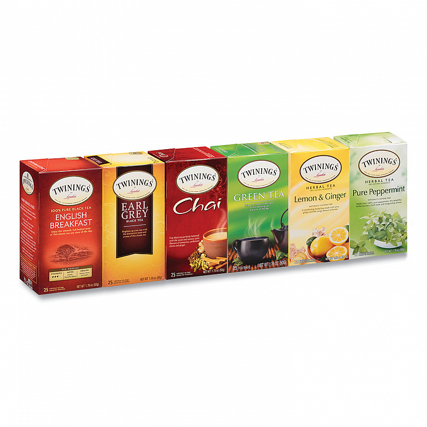 Tea Bags, Assorted, 25/Box (54191)