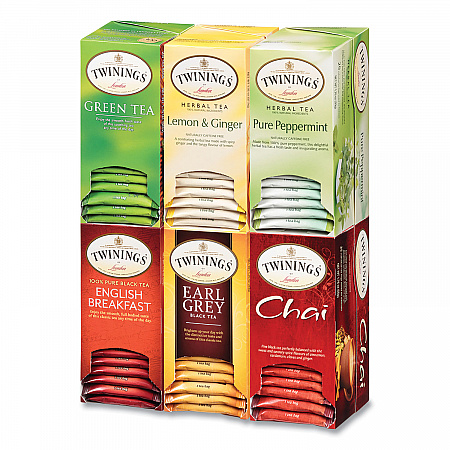 Tea Bags, Assorted, 25/Box (54191)