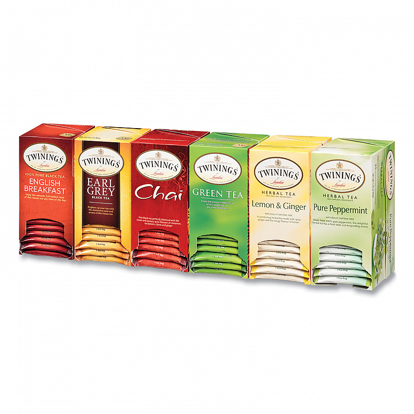 Tea Bags, Assorted, 25/Box (54191)