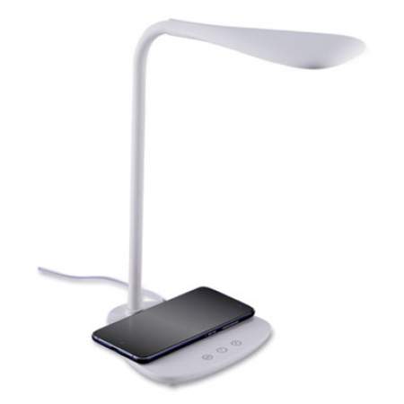Bostitch Flexible Wireless Charging LED Desk Lamp, 12.88"h, White (VLED1816BOS)