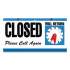 COSCO Open/Closed Outdoor Sign, 11.6 x 6", Blue/White/Black (382315)