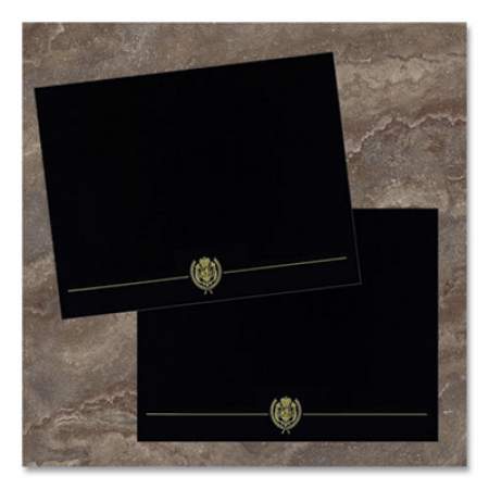 Great Papers! Classic Crest Certificate Covers, 9.38 x 12, Black, 5/Pack (926456)