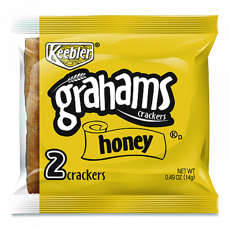 Honey Grahams Crackers, 0.49 oz Bag, 200/Carton (802690)