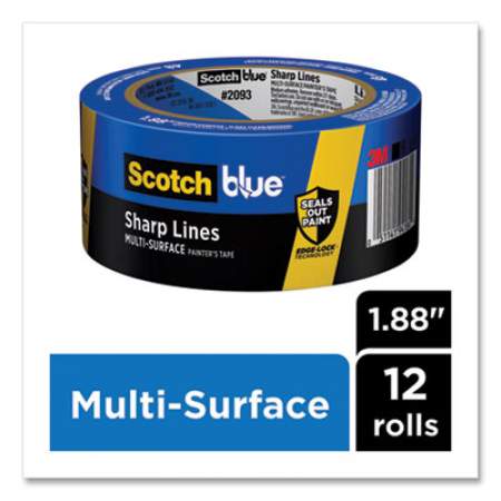 ScotchBlue Sharp Lines Multi-Surface Painter's Tape, 3" Core, 1.88" x 60 yds, Blue (70006576063)