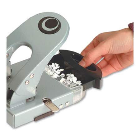 Officemate 50-Sheet Deluxe Two-Hole Punch, 1/4" Holes, Gray/Blue (90101)
