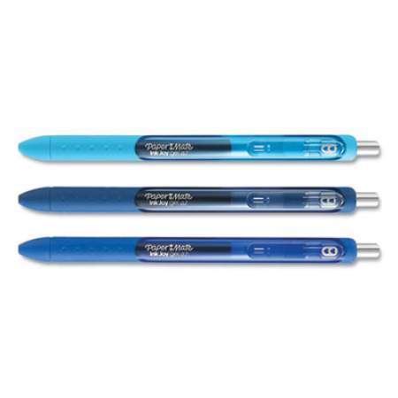 Paper Mate InkJoy Gel Pen, Retractable, Medium 0.7 mm, Blue Ink, Blue Barrel, 3/Pack (1958174)