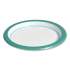 Perk Everyday Paper Plates, 8.5" dia, White/Teal, 125/Pack (24375263)