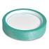 Perk Everyday Paper Plates, 8.5" dia, White/Teal, 125/Pack (24375263)