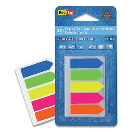 Redi-Tag Removable Small Arrow Page Flags, Blue, Green, Orange Pink, Yellow, 125/Pack (31118)
