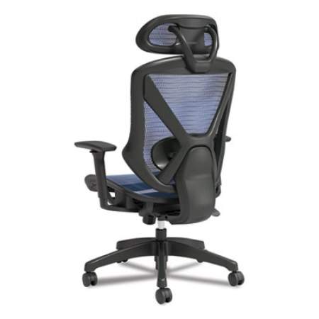 Union & Scale FlexFit Dexley Mesh Task Chair, Supports Up to 275 lb, Blue Seat/Back, Black Base (24442486)