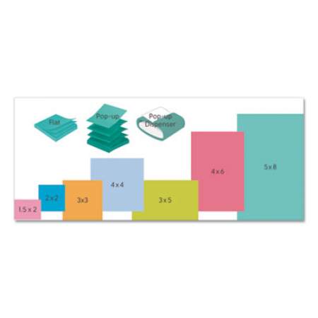 Post-it Notes Original Pads in Marseille Colors, 1 3/8 x 1 7/8, 100-Sheet, 12/Pack (653AST)
