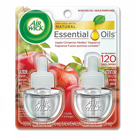 Scented Oil Refill, 0.67 oz, Apple Cinnamon Medley, 2/Pack, 6 Packs/Carton (80420CT)