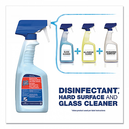Disinfecting All-Purpose Spray and Glass Cleaner, Fresh Scent, Concentrated, 1 gal, 2/Carton (32538)