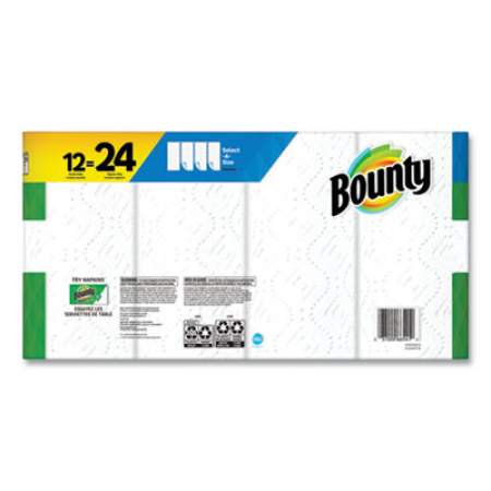 Bounty Select-a-Size Kitchen Roll Paper Towels, 2-Ply, White, 5.9 x 11, 98 Sheets/Roll, 12 Rolls/Carton (66541)