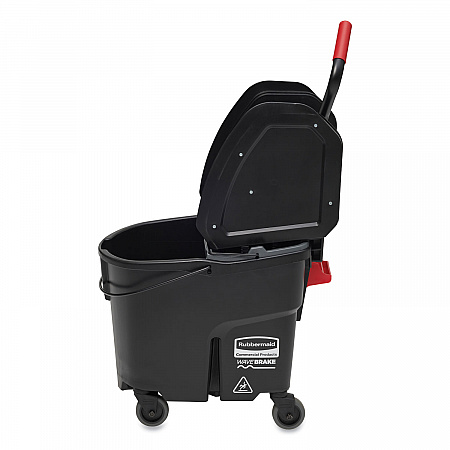 WaveBrake 2.0 Bucket/Wringer Combos, Down-Press, 35 qt, Plastic, Black (FG1863898)