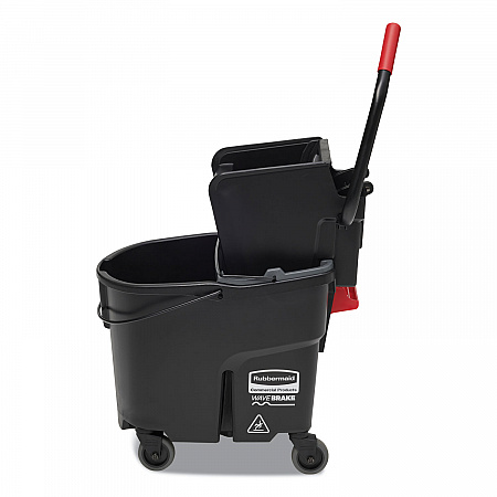 WaveBrake 2.0 Bucket/Wringer Combos, Side-Press, 35 qt, Plastic, Black (FG1863896)