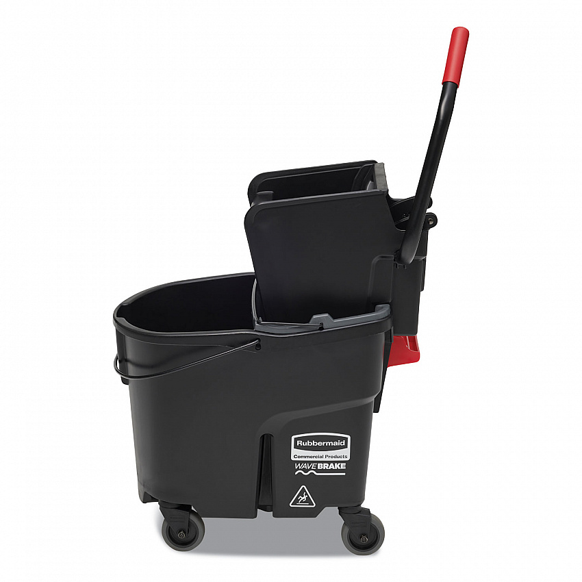 WaveBrake 2.0 Bucket/Wringer Combos, Side-Press, 35 qt, Plastic, Black (FG1863896)