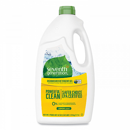 Natural Automatic Dishwasher Gel, Lemon Scent, 42 oz Bottle, 6/Carton (22171CT)