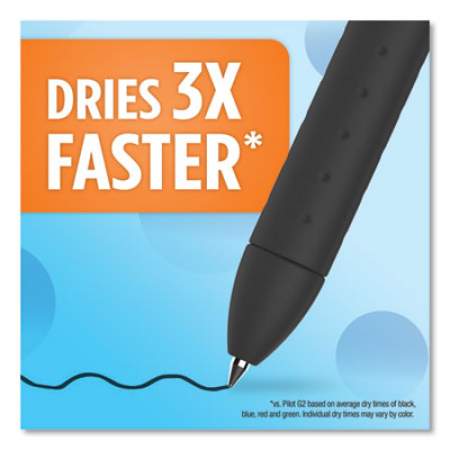 Paper Mate InkJoy Gel Pen, Stick, Medium 0.7 mm, Black Ink, Black Barrel, Dozen (2022985)