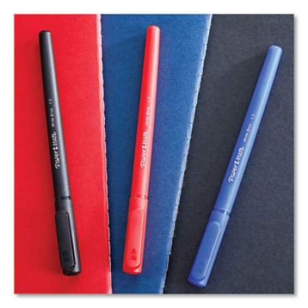 Paper Mate Write Bros. Ballpoint Pen, Stick, Fine 0.8 mm, Black Ink, Black Barrel, Dozen (2124515)