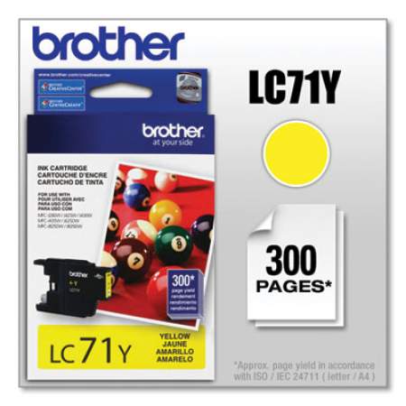 Brother LC71Y Innobella Ink, 300 Page-Yield, Yellow