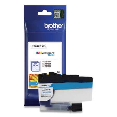 Brother LC3037C INKvestment Super High-Yield Ink, 1,500 Page-Yield, Cyan