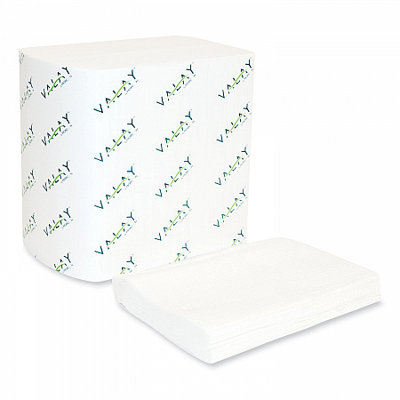 Valay Interfolded Napkins, 1-Ply, White, 6.5 x 8.25, 6,000/Carton (4545VN)