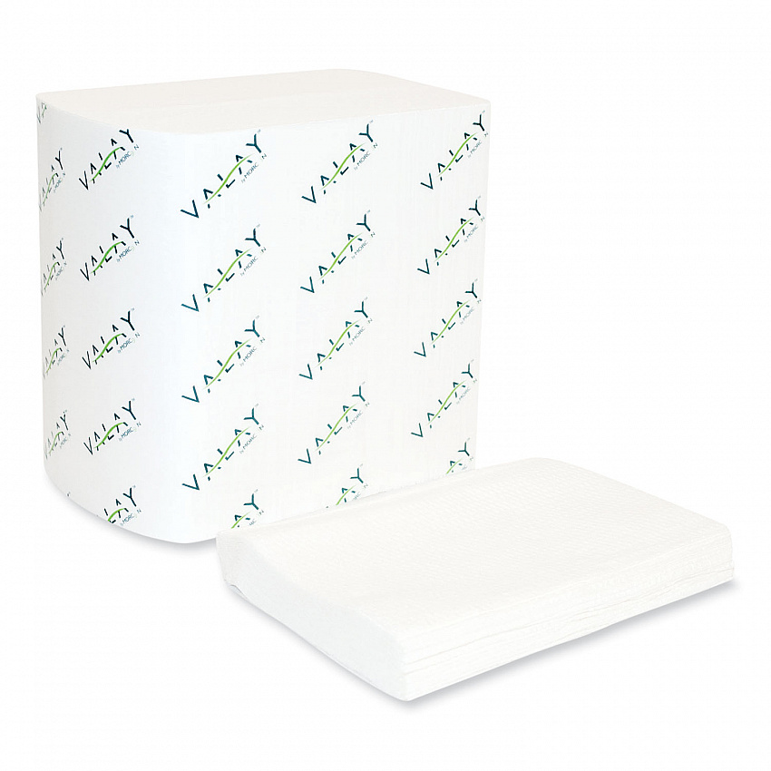 Valay Interfolded Napkins, 1-Ply, White, 6.5 x 8.25, 6,000/Carton (4545VN)