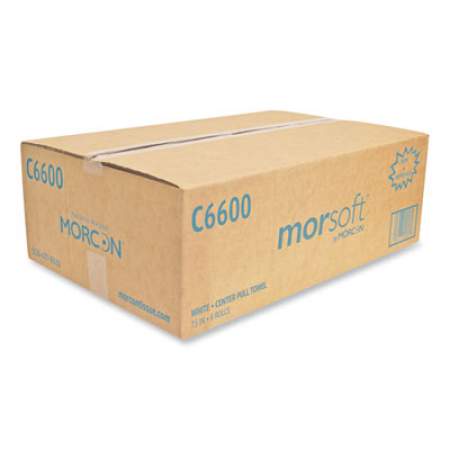 Morcon Morsoft Center-Pull Roll Towels, 7.5" dia., White, 600 Sheets/Roll, 6 Rolls/Carton (C6600)