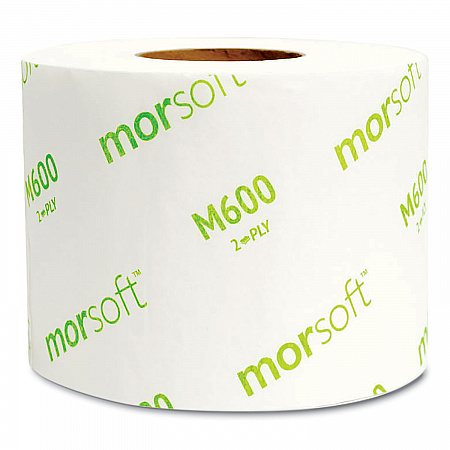 Morsoft Controlled Bath Tissue, Septic Safe, 2-Ply, White, 600 Sheets/Roll, 48 Rolls/Carton (M600)