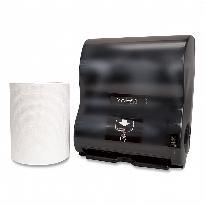 Valay 10 Inch Roll Towel Dispenser, 13.25 x 9 x 14.25, Black (VT1010)