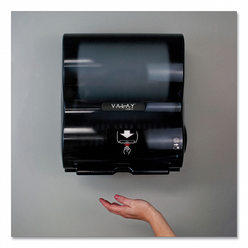 Valay 10 Inch Roll Towel Dispenser, 13.25 x 9 x 14.25, Black (VT1010)
