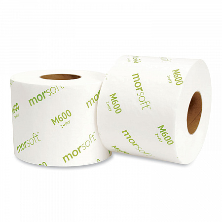 Morsoft Controlled Bath Tissue, Septic Safe, 2-Ply, White, 600 Sheets/Roll, 48 Rolls/Carton (M600)