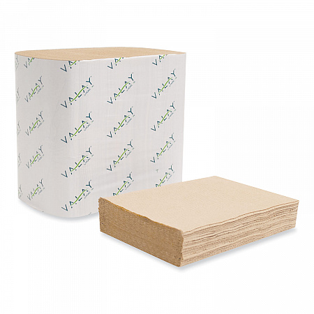 Valay Interfolded Napkins, 1-Ply, 6.3 x 8.85, Kraft, 6,000/Carton (5050VN)