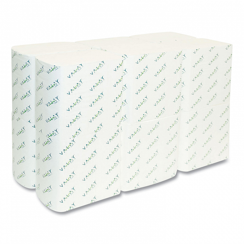Valay Interfolded Napkins, 1-Ply, White, 6.5 x 8.25, 6,000/Carton (4545VN)