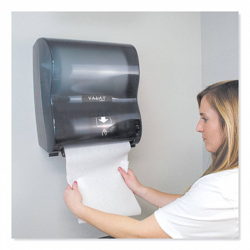 Valay 10 Inch Roll Towel Dispenser, 13.25 x 9 x 14.25, Black (VT1010)