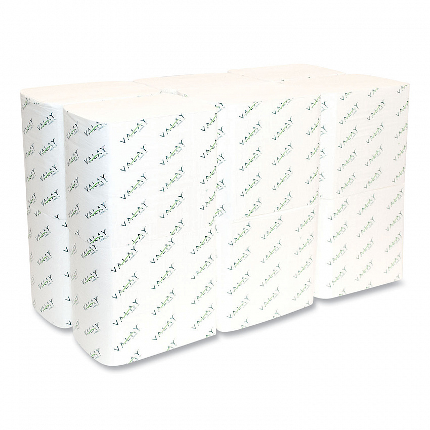 Valay Interfolded Napkins, 2-Ply, 6.5 x 8.25, White, 500/Pack, 12 Packs/Carton (4500VN)