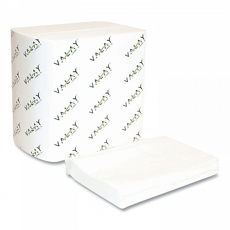 Valay Interfolded Napkins, 2-Ply, 6.5 x 8.25, White, 500/Pack, 12 Packs/Carton (4500VN)