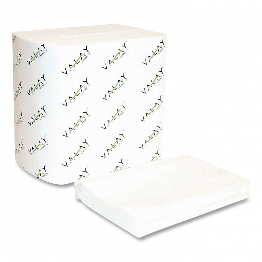 Valay Interfolded Napkins, 2-Ply, 6.5 x 8.25, White, 500/Pack, 12 Packs/Carton (4500VN)
