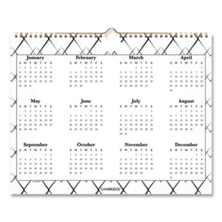 Cambridge Mackenzie Wall Calendar, Mackenzie Geometric Artwork, 15 x 12, White/Gray Sheets, 12-Month (Jan to Dec): 2022 (1574707)